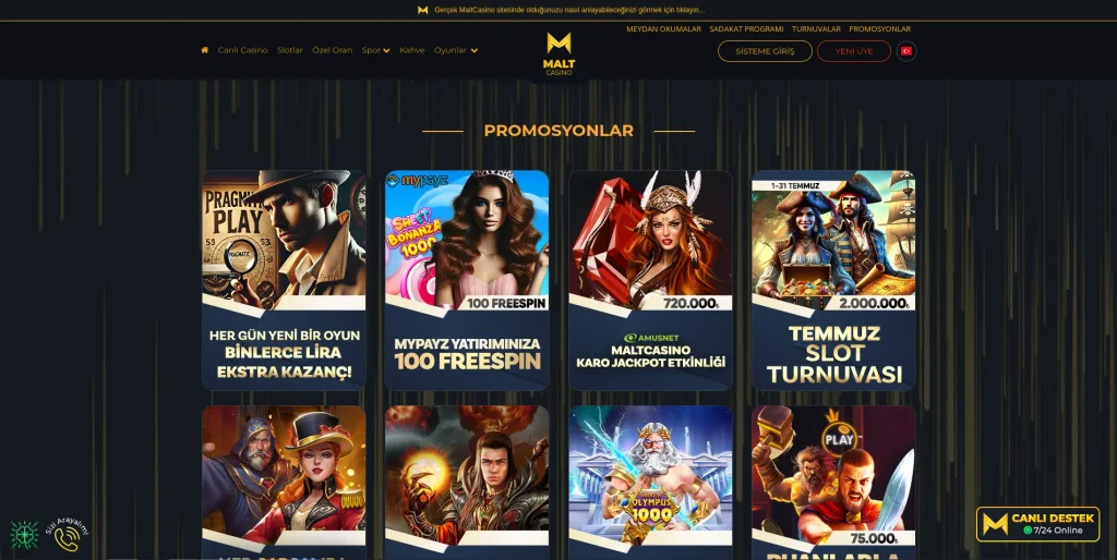 Maltcasino Bonus ve Promosyonlar